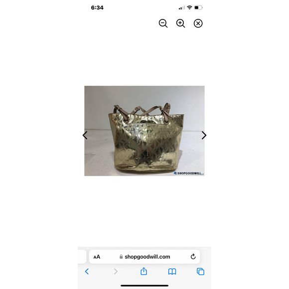 Michael Kors Gold Jet Set East West Tote - Picture 3 of 9